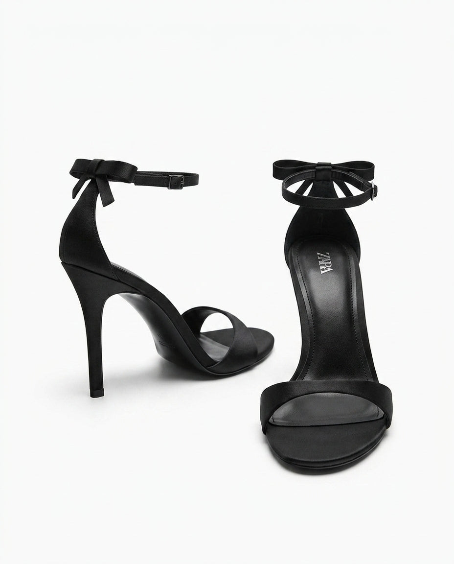 Sandales à talons hauts Zara noires | KTHSHOP