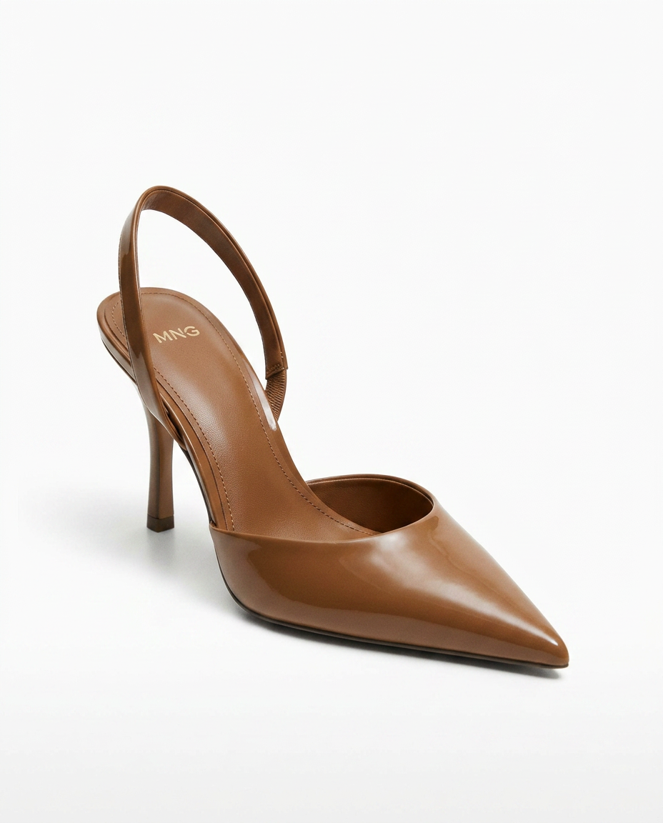 MNG Escarpin à bride arrière marron | KTHSHOP