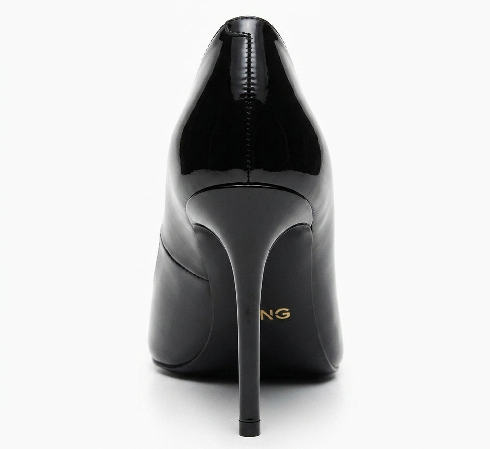 MNG Escarpin noir vernis