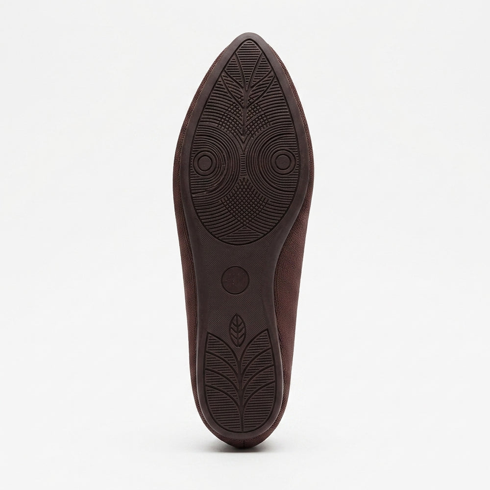 Ballerine bordeaux avec nœud