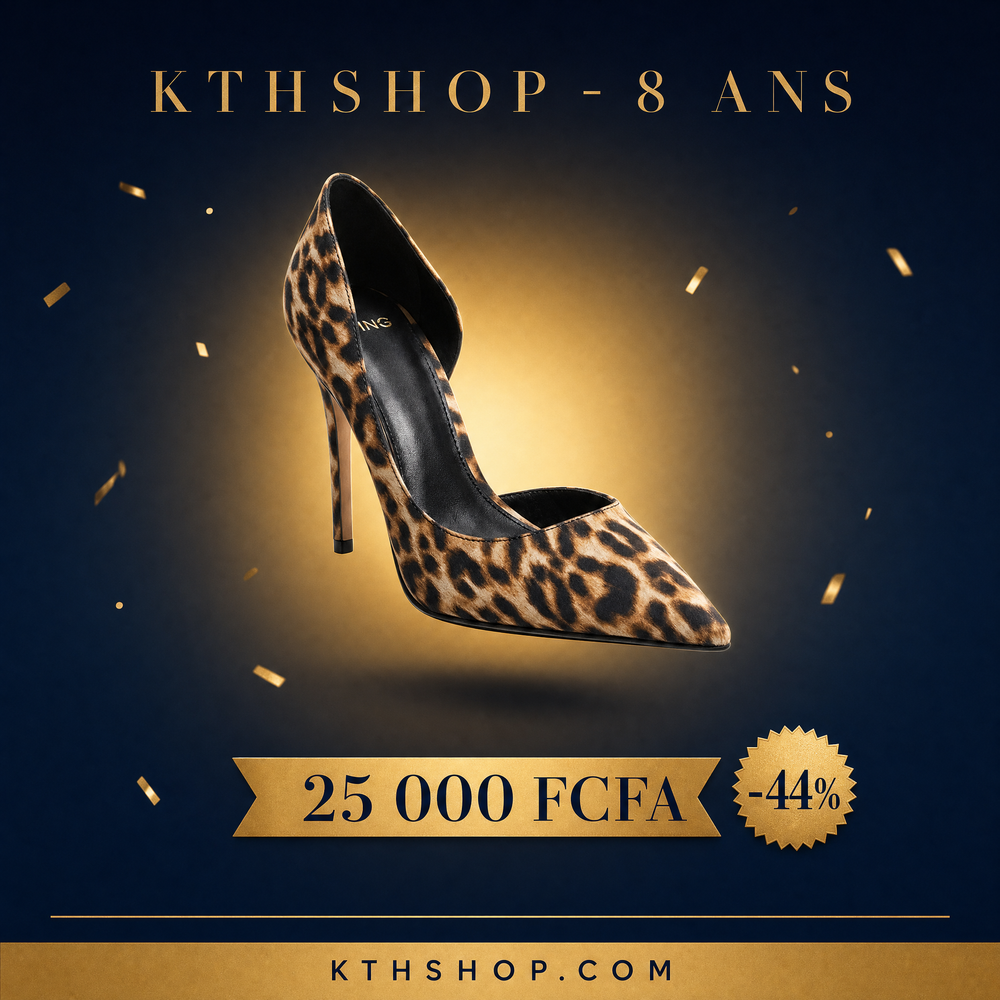 KTHSHOP 8 ans — Escarpins MNG à imprimé léopard à 25 000 FCFA