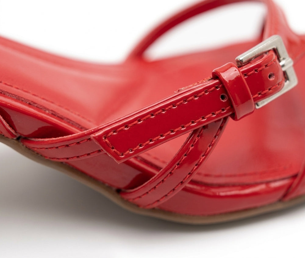 Sandale à talons rouge MNG