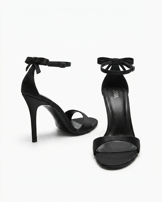 Sandales à talons hauts Zara noires | KTHSHOP