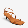 Sandale à brides orange Zara