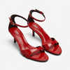 Sandales à talons Zara rouges vernies