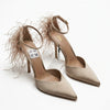 Escarpins Zara satinés avec plumes