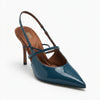 Escarpins slingbacks Zara bleu verni