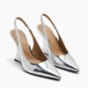 Escarpin slingback argenté Zara