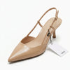 Escarpins slingback Mango beige vernis