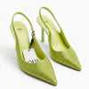 Escarpin Zara vert à strass