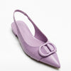 Slingback Mango violette à bout pointu