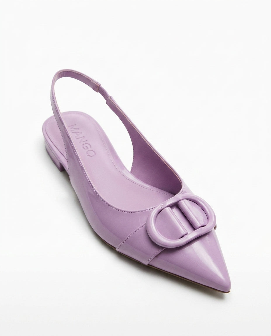 Slingback Mango violette à bout pointu | KTHSHOP