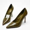 Escarpin Zara vert olive à bout pointu