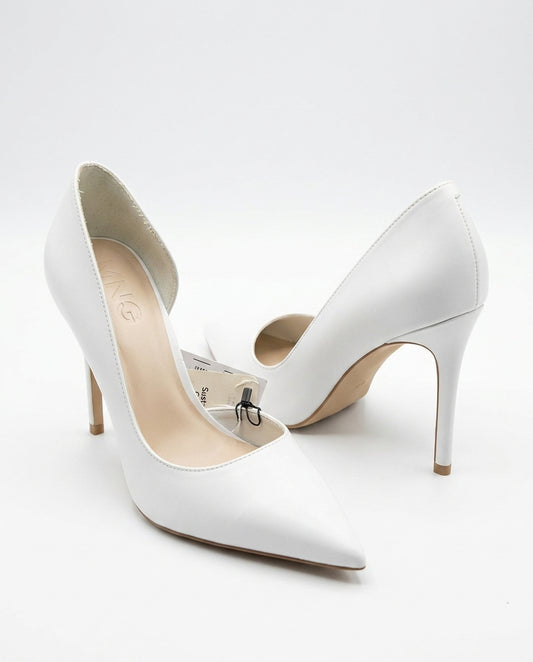 Escarpin blanc à bout pointu | KTHSHOP