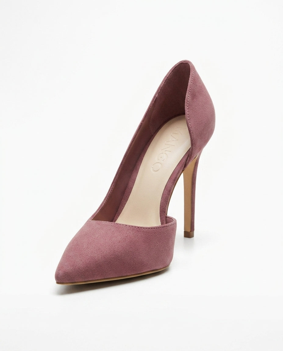 Escarpin violet à talon haut
