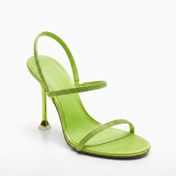 Sandales à talons MNG vert citron