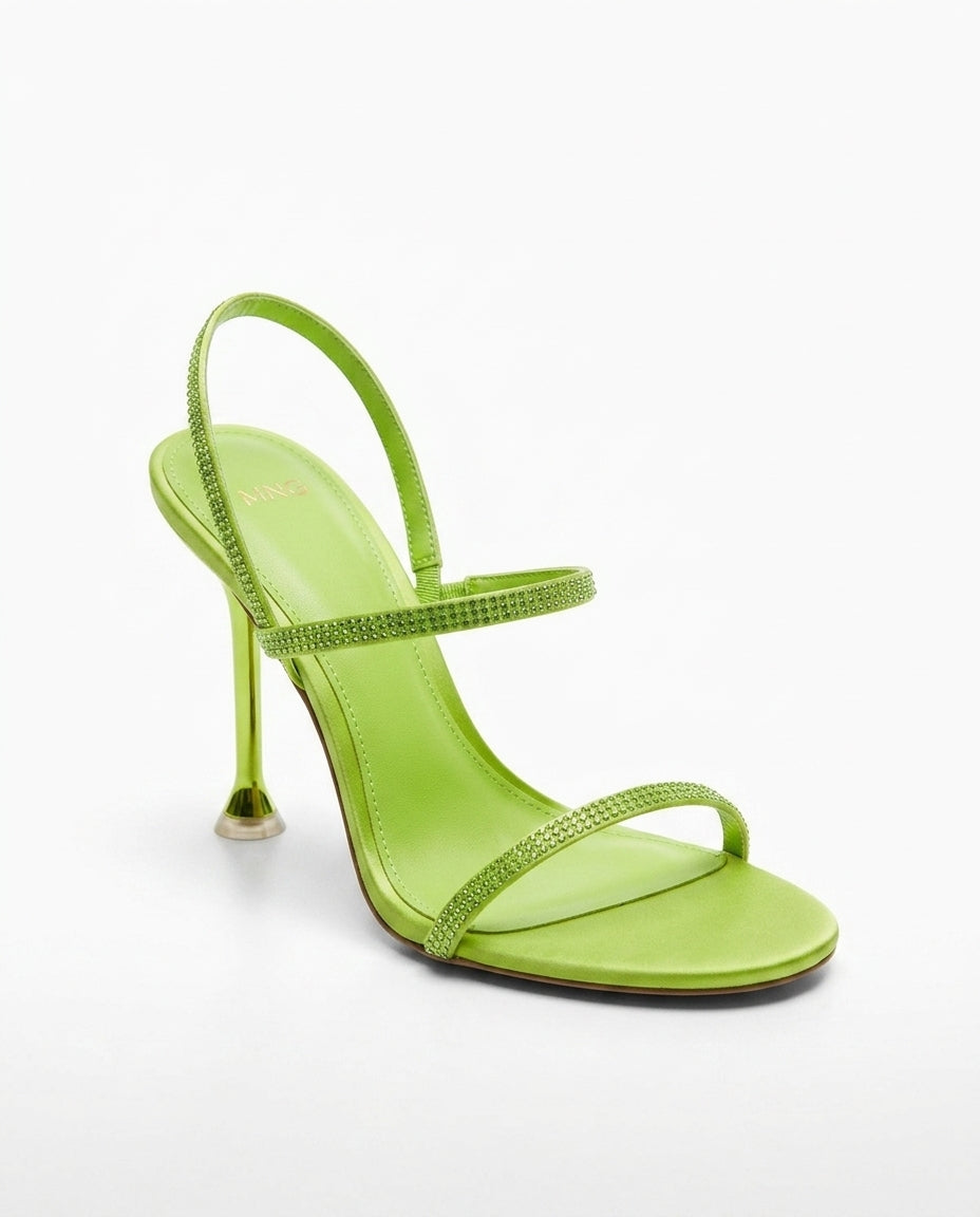Sandales à talons MNG vert citron