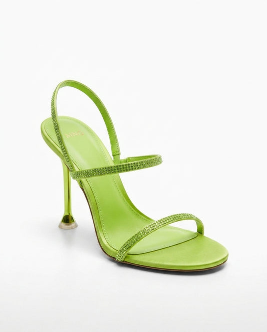 Sandales à talons MNG vert citron