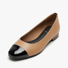 Ballerine marron à bout noir