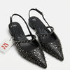 Zara slingback noire à clous