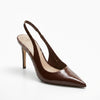 Talons slingback marron vernis Mango