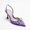 Escarpins Zara violets à nœud strassé