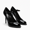 Escarpins Zara noirs vernis à bout ouvert