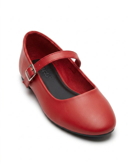 Ballerines rouges à bride style Mary Jane