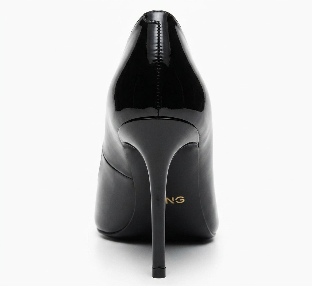 MNG Escarpin noir vernis