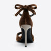 Sandales à talons Zara en velours marron
