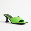Mule à talon vert fluo