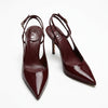 Escarpins à talons bordeaux vernis MNG