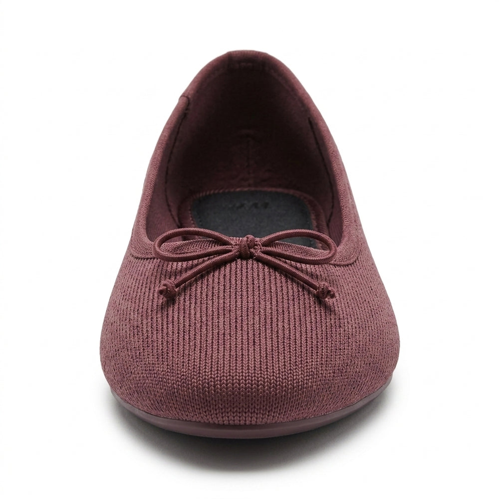 Ballerine bordeaux avec nœud