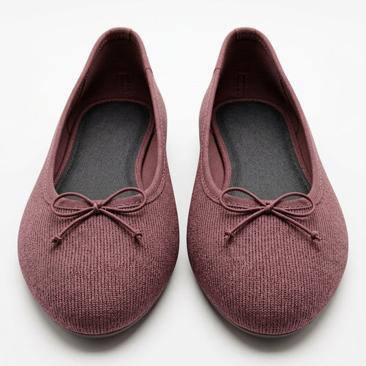 Ballerine bordeaux avec nœud