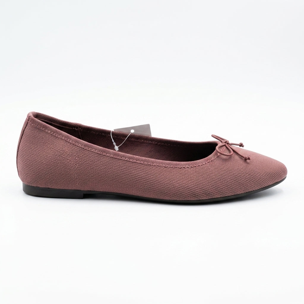 Ballerine bordeaux avec nœud