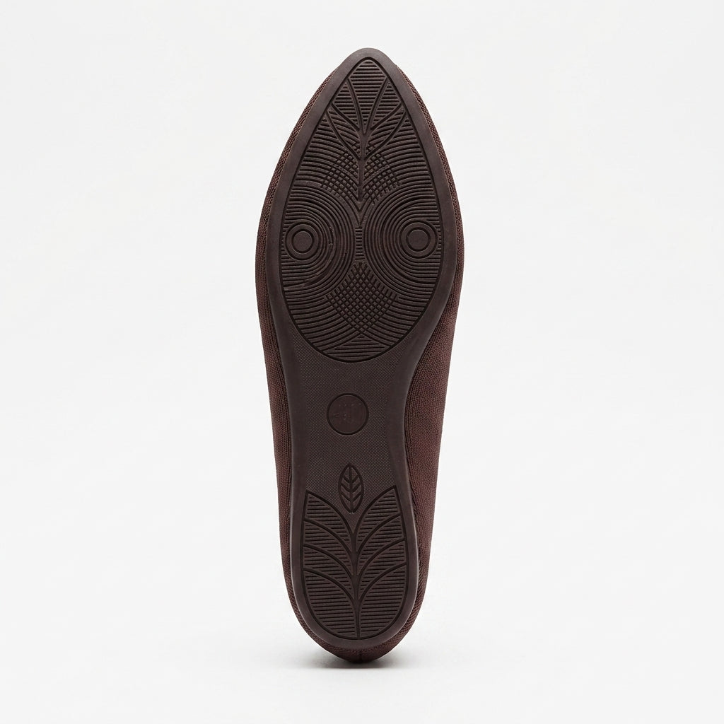 Ballerine bordeaux avec nœud