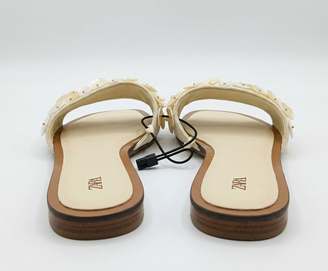 Mules Zara avec sequins nacrés