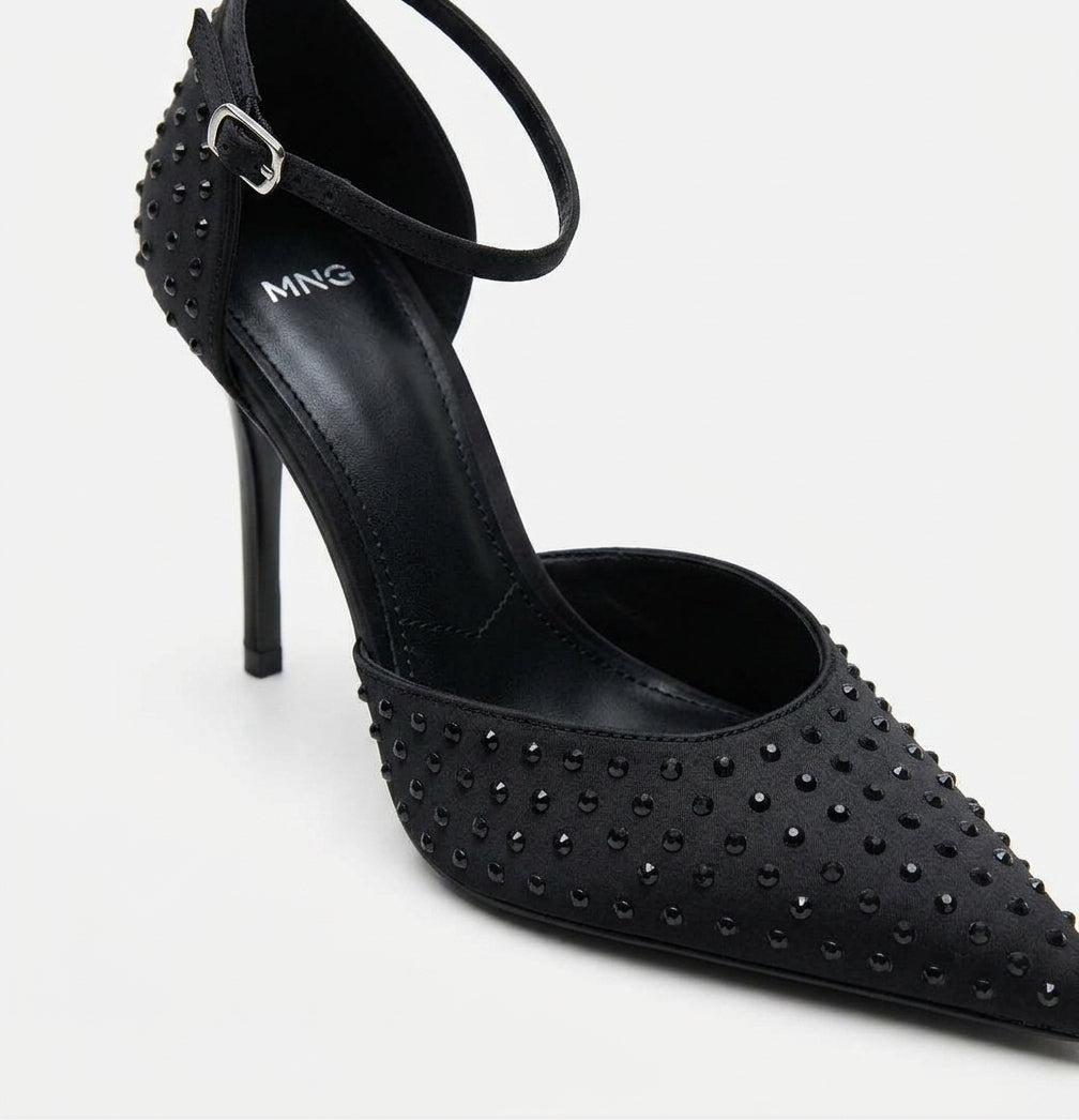 Escarpins noirs à clous MNG