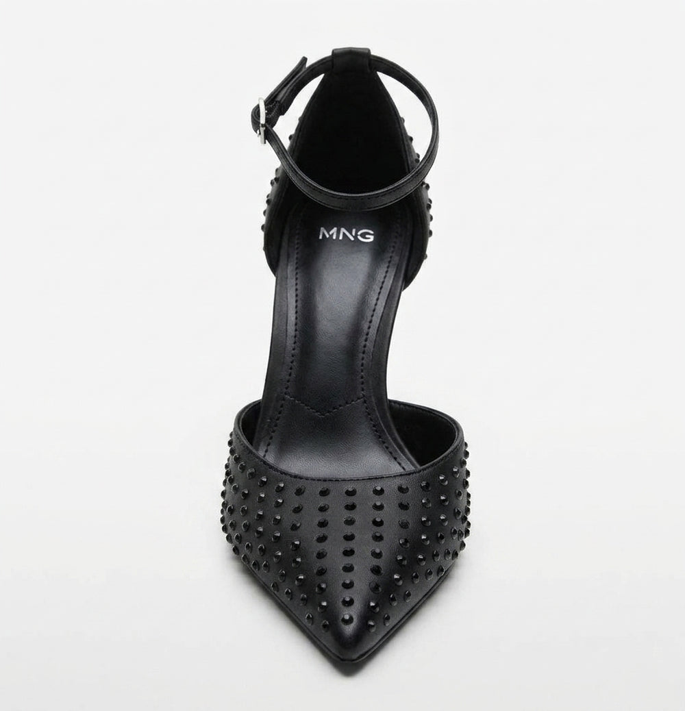 Escarpins noirs à clous MNG