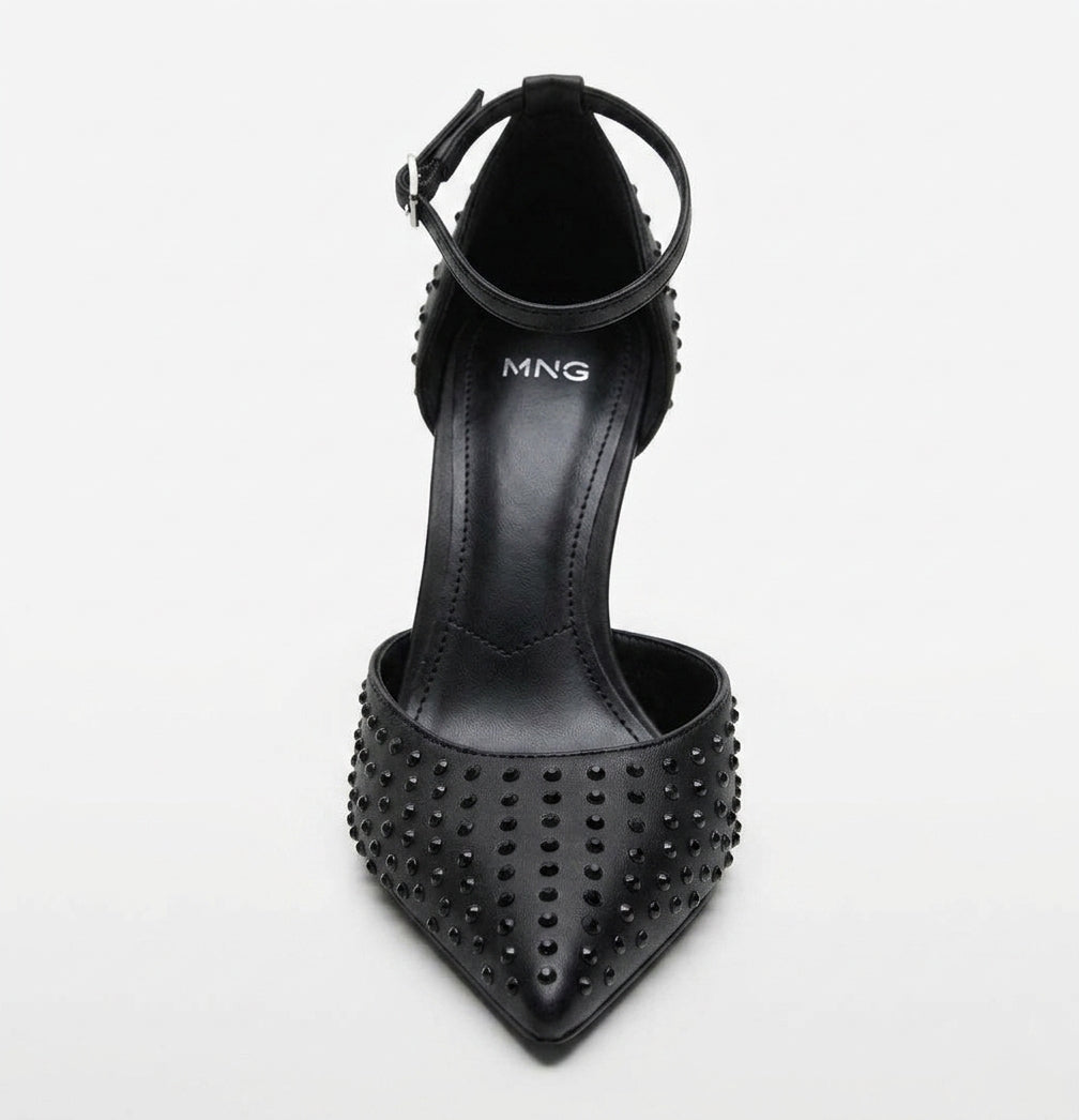 Escarpins noirs à clous MNG