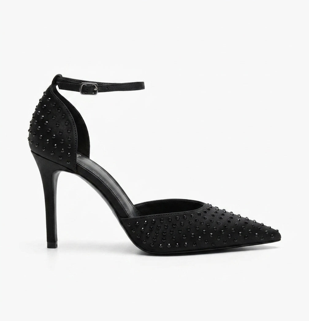 Escarpins noirs à clous MNG