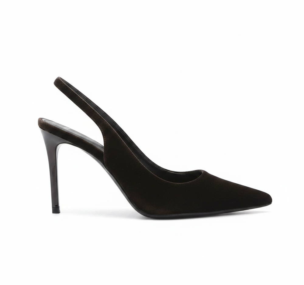 Escarpins slingback marron Mango