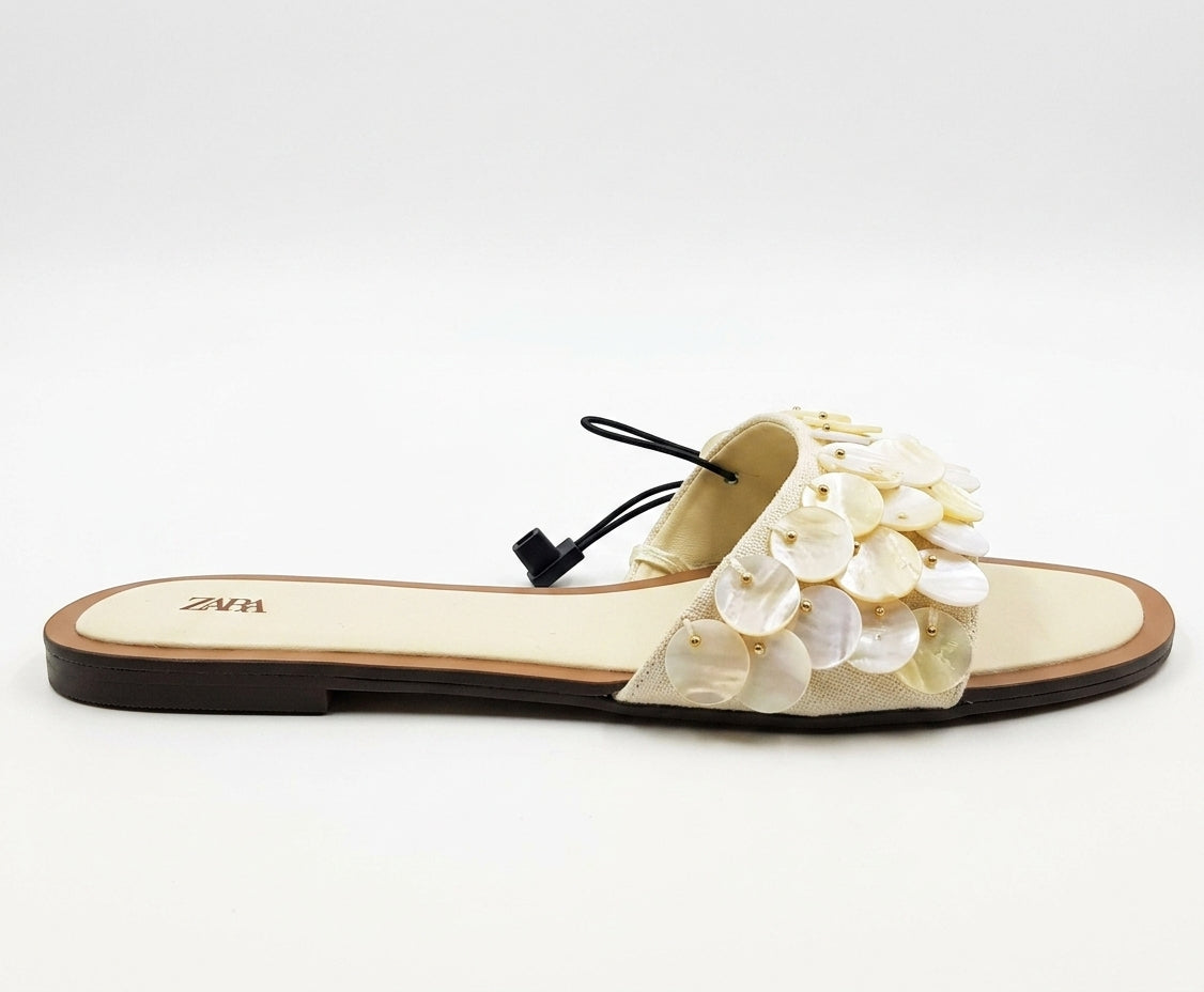 Mules Zara avec sequins nacrés
