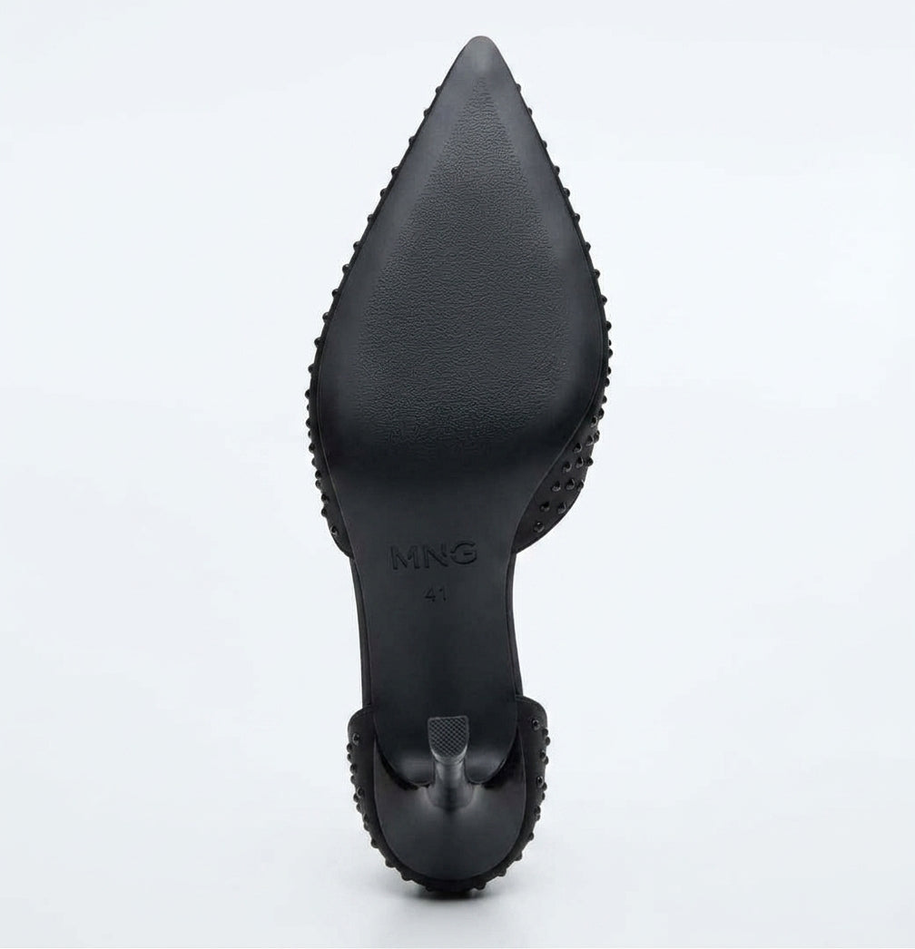 Escarpins noirs à clous MNG