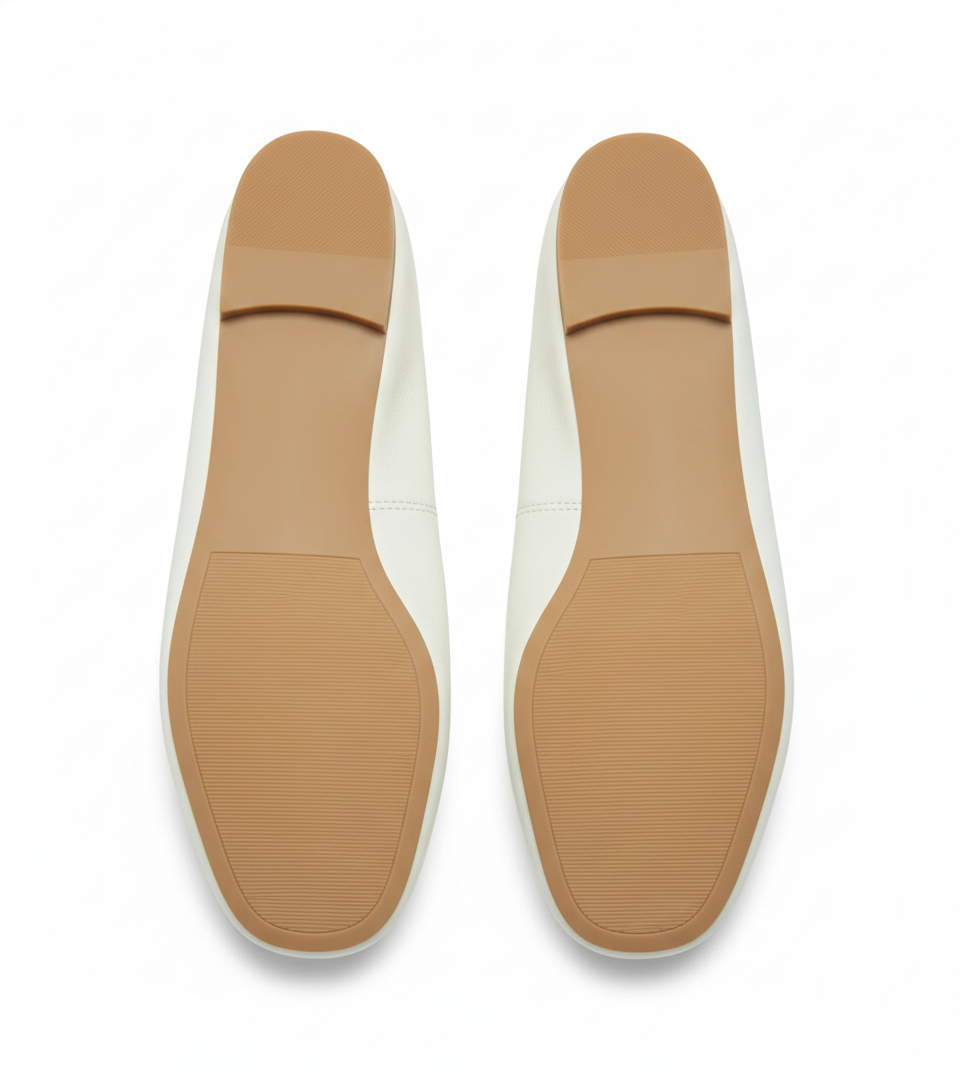 Ballerines blanches avec nœud