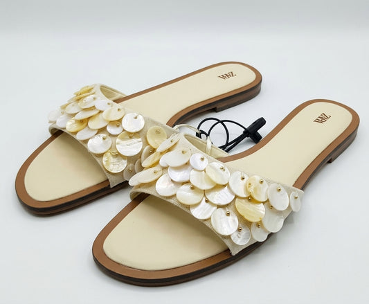 Mules Zara avec sequins nacrés