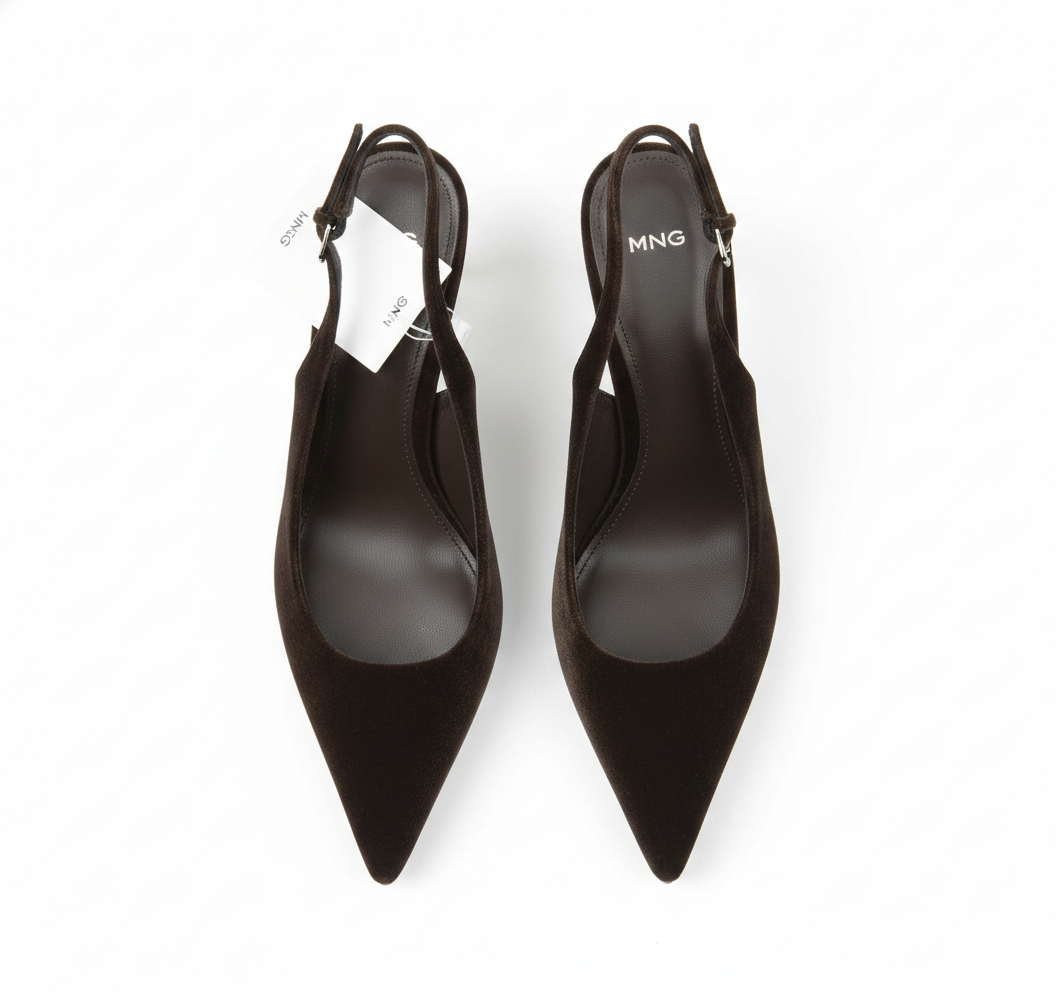 Escarpins slingback marron Mango