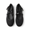 Ballerines Zara en dentelle noire avec brides croisées