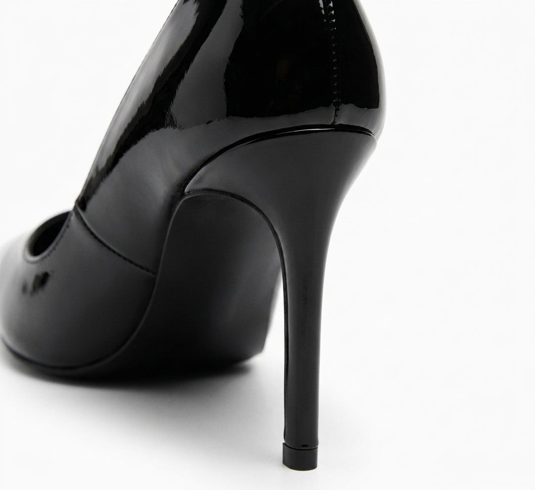 MNG Escarpin noir vernis