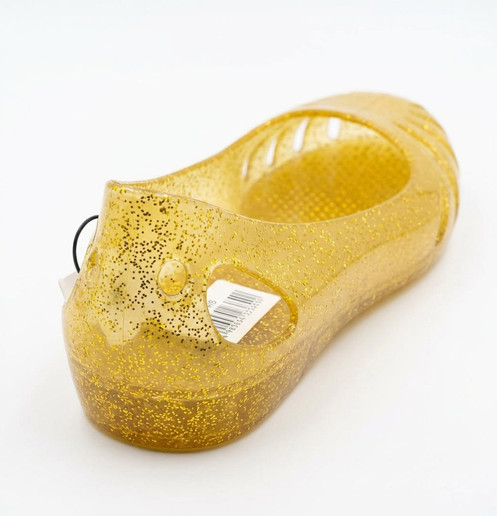 Ballerine jaune pailletée